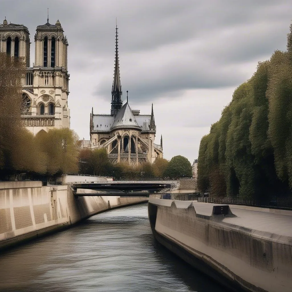 Vue de la Seine sur Notre-Dame de Paris