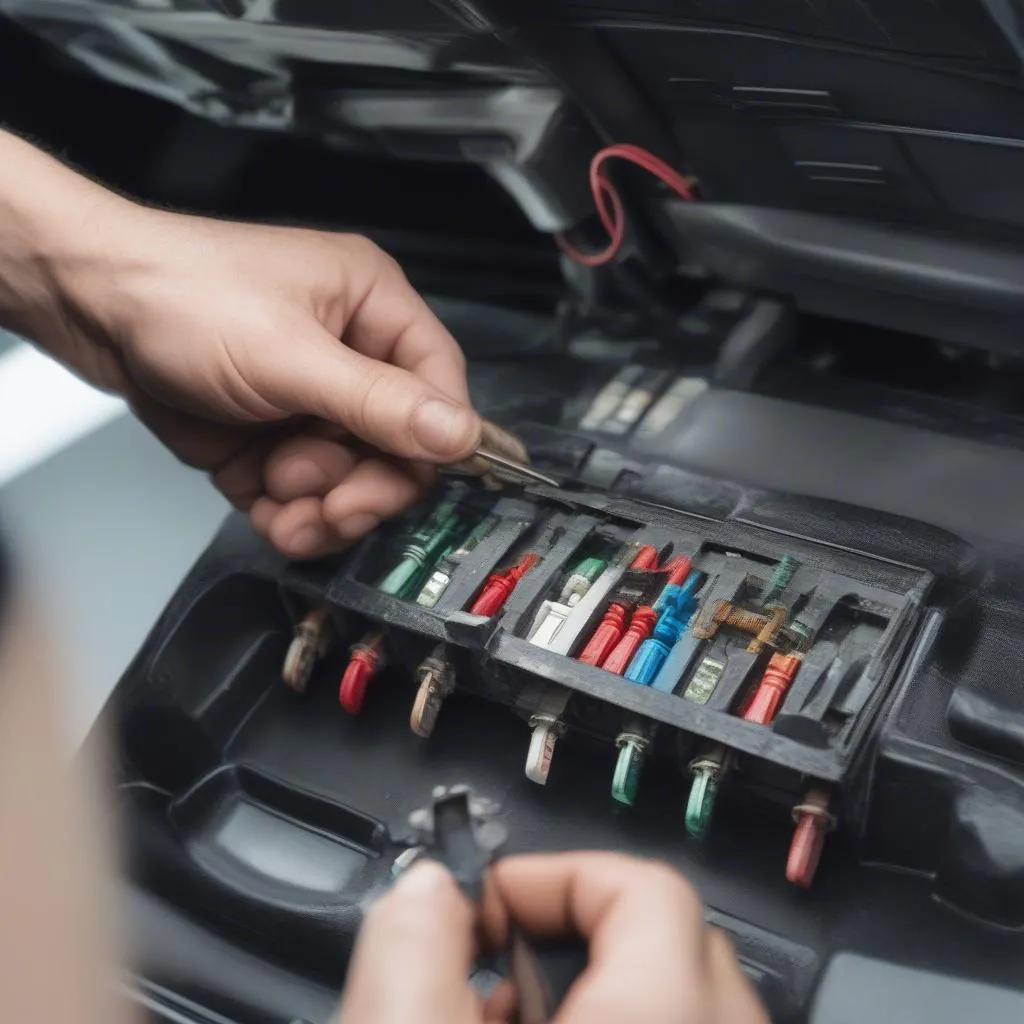 Remplacement d'un fusible de voiture