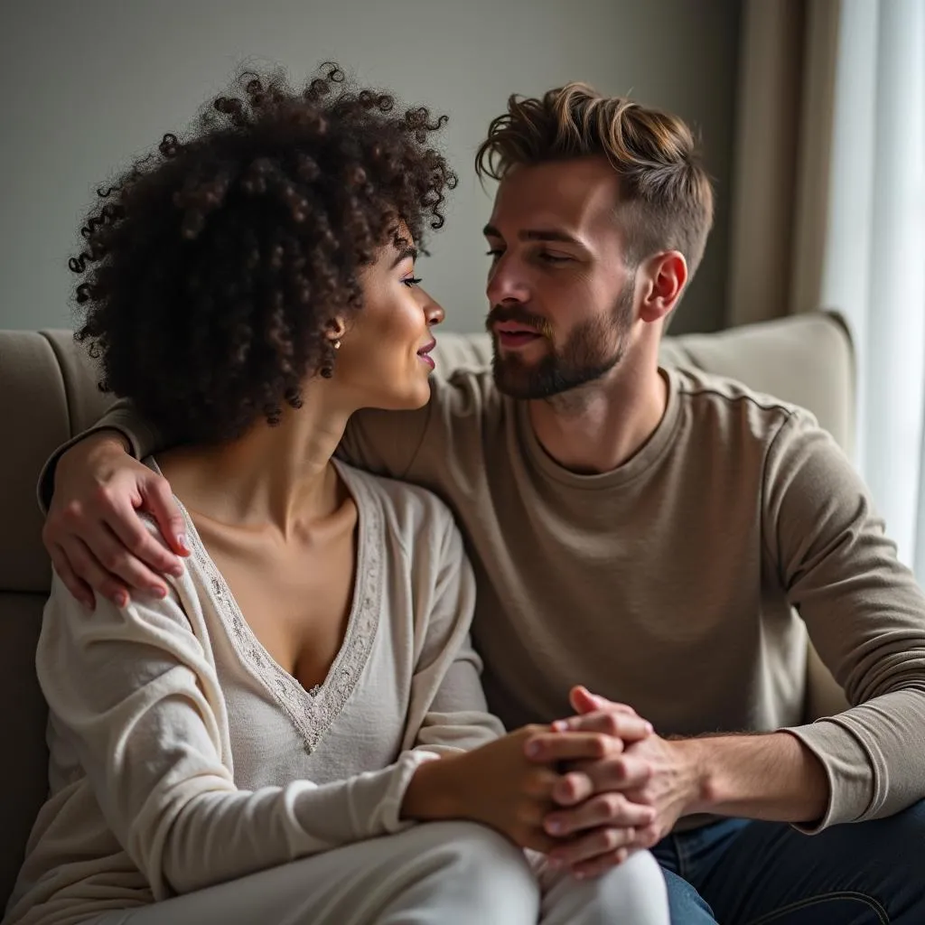 Couple en thérapie pour surmonter un abandon