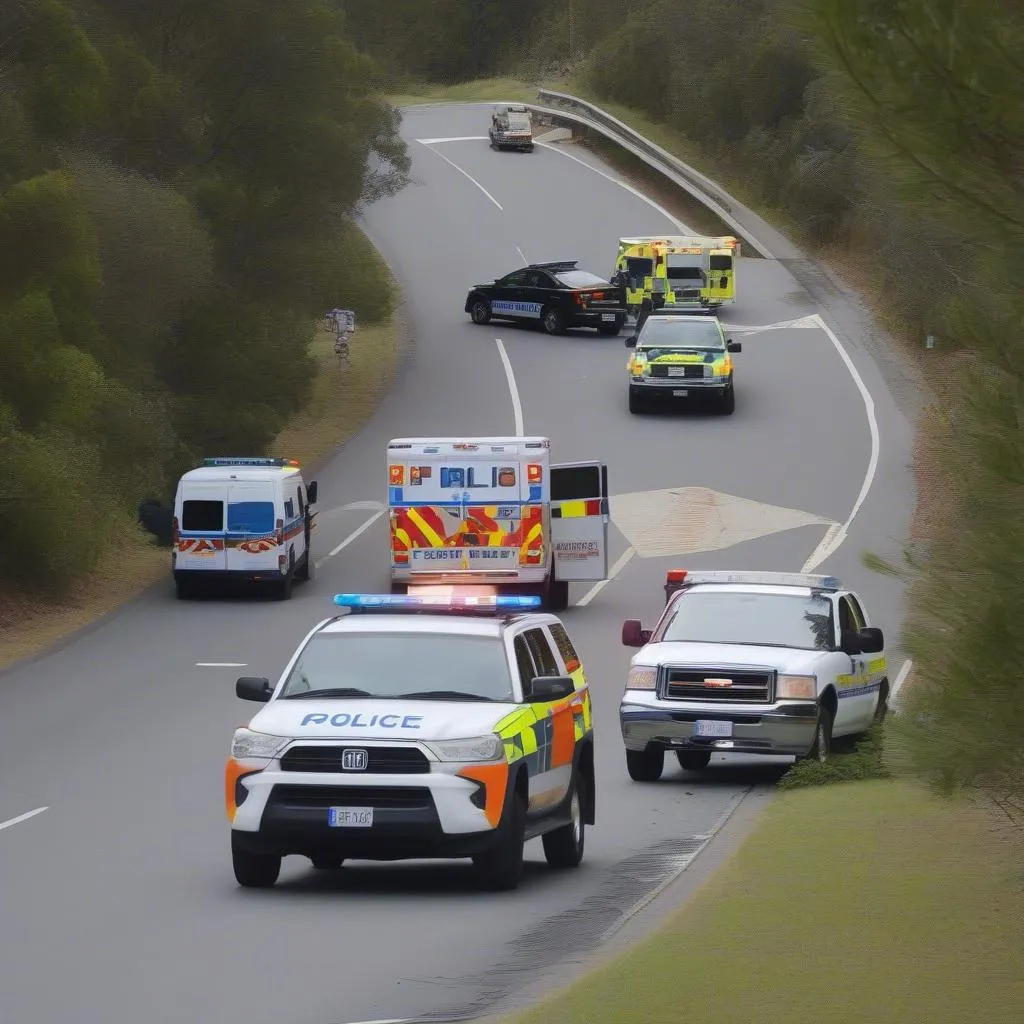 Accident de voiture à Meredith