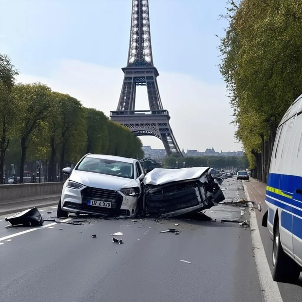 Accident de voiture à Paris