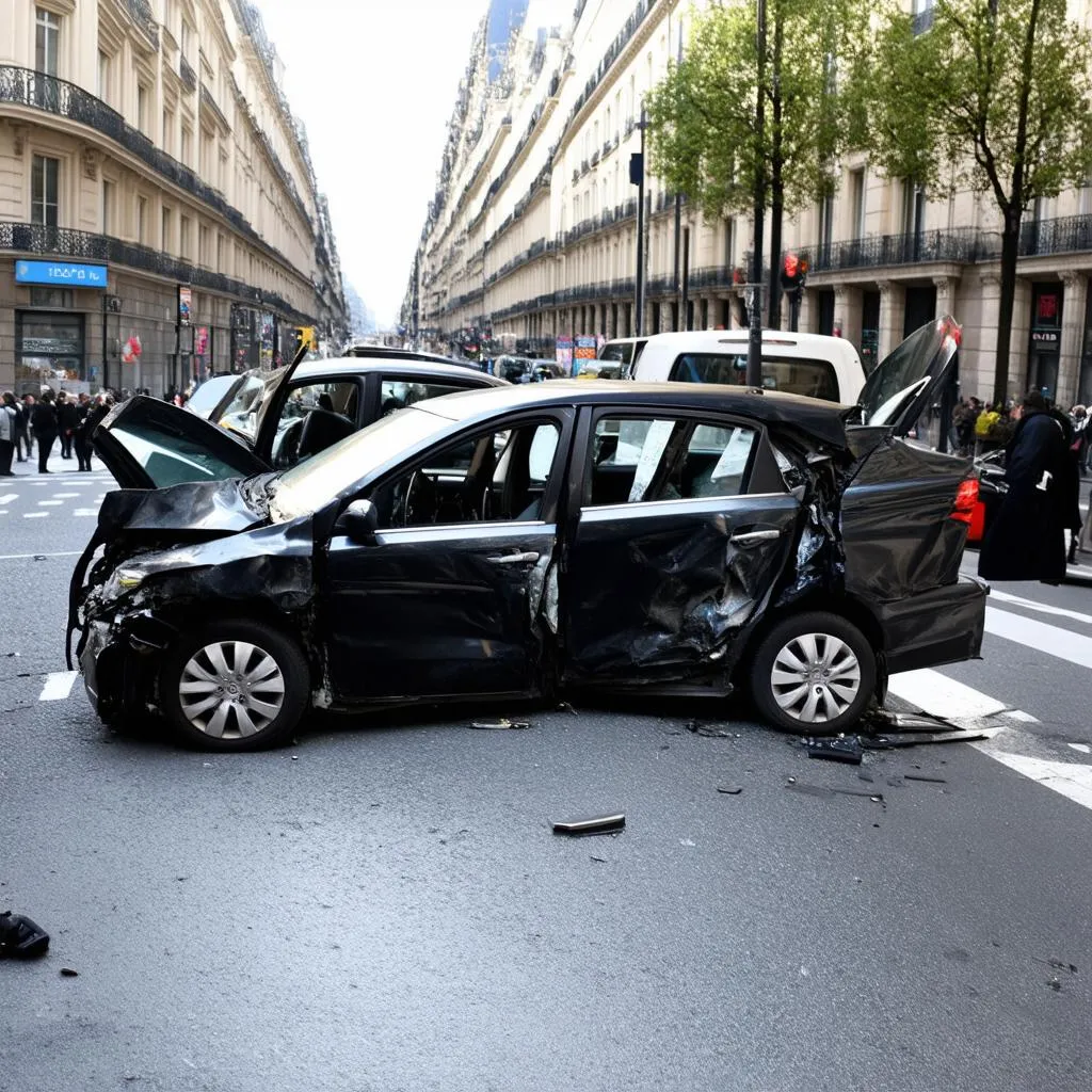 Accident de voiture à Paris