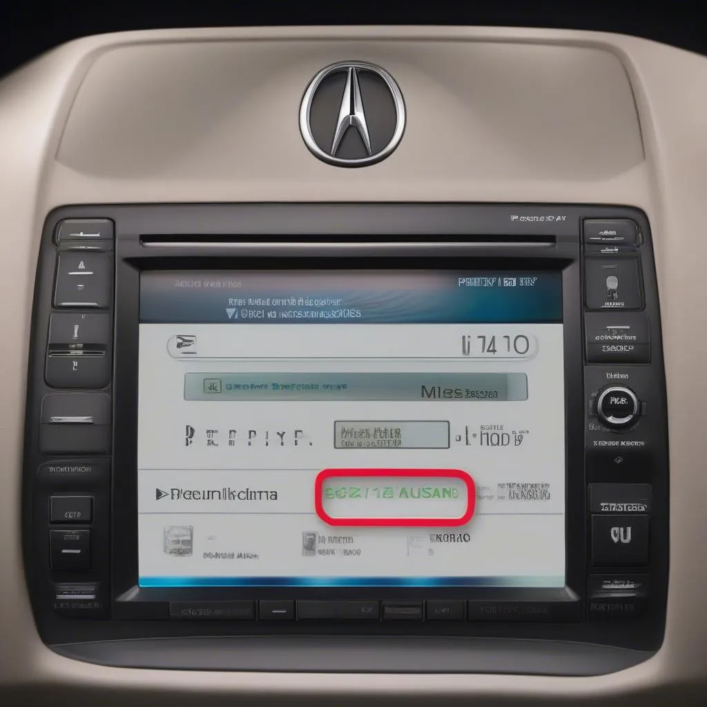 Acura Radio Security Code