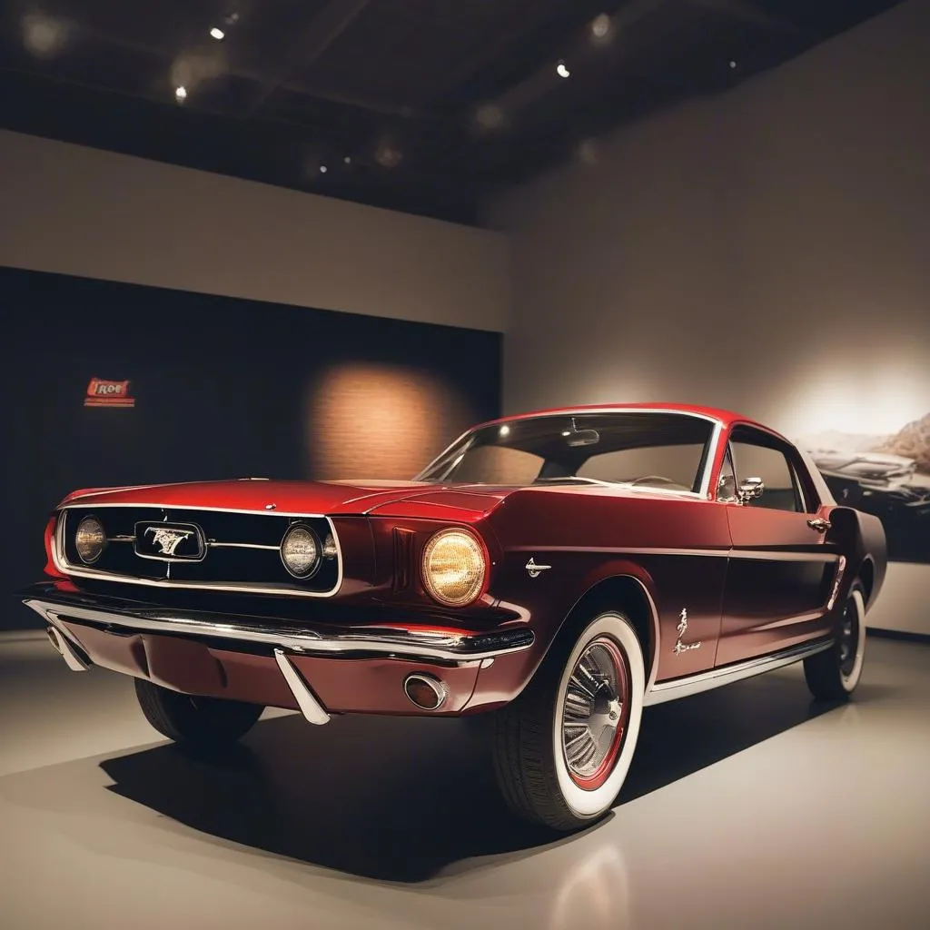 Le musée de l'automobile américaine à Tacoma présente une Ford Mustang emblématique