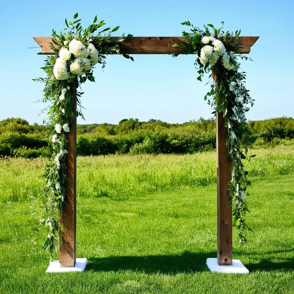 Arche florale pour mariage champêtre