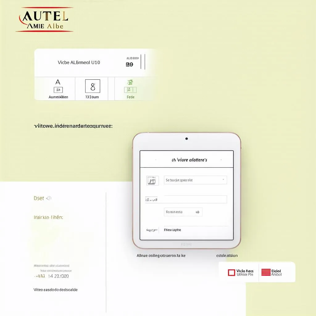 Interface utilisateur Autel Ambre Ivoire Victoria Albert