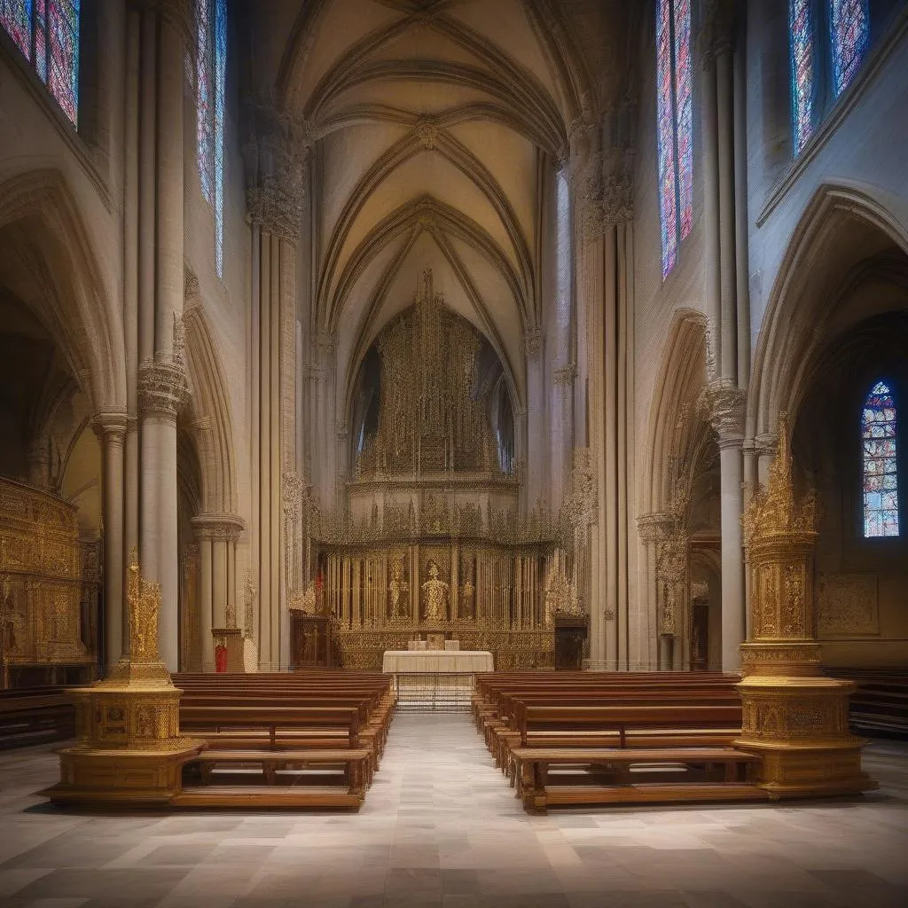 L'autel de la cathédrale Notre-Dame des Doms à Avignon