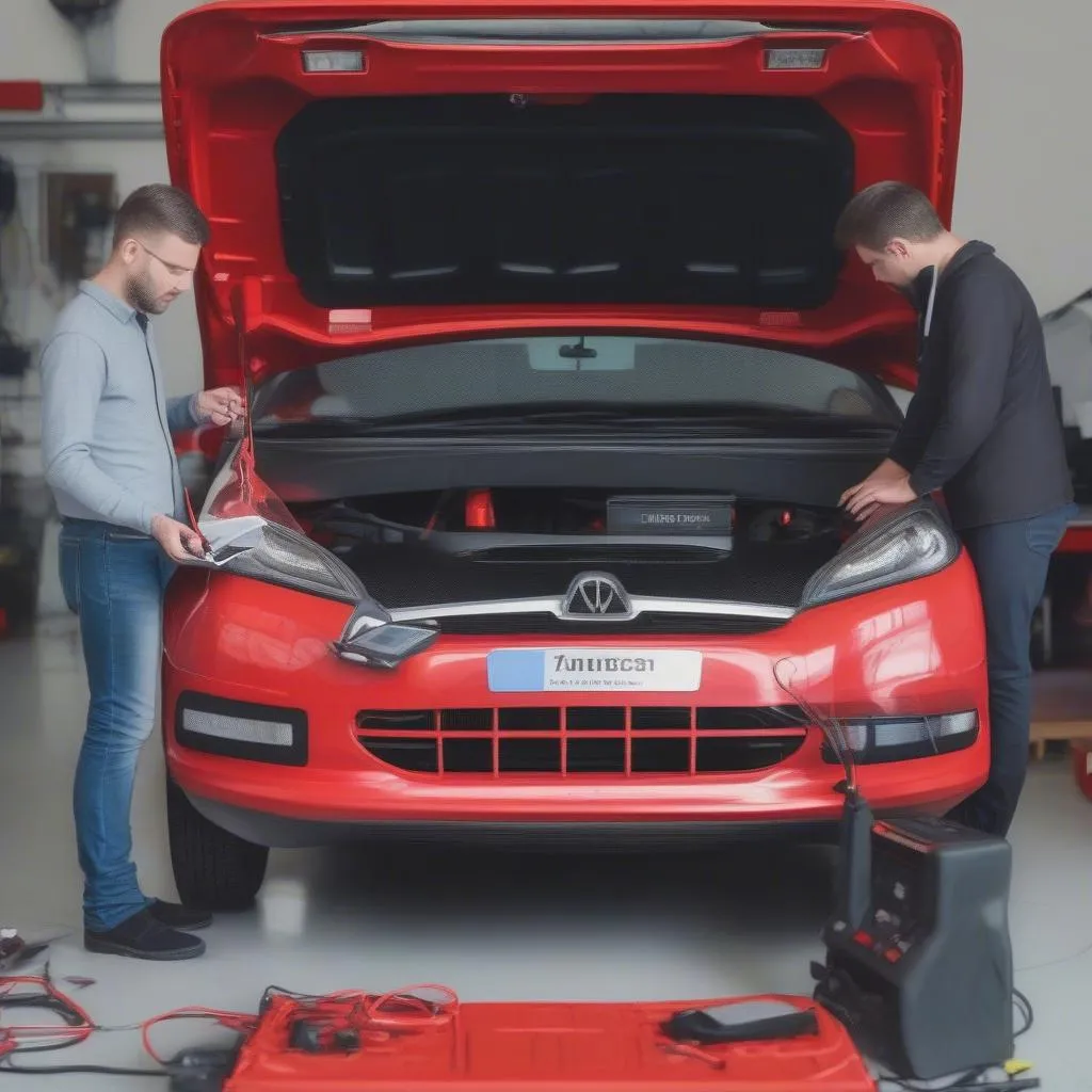 Autel d'adoration de Dieu utilisé pour diagnostiquer une voiture française