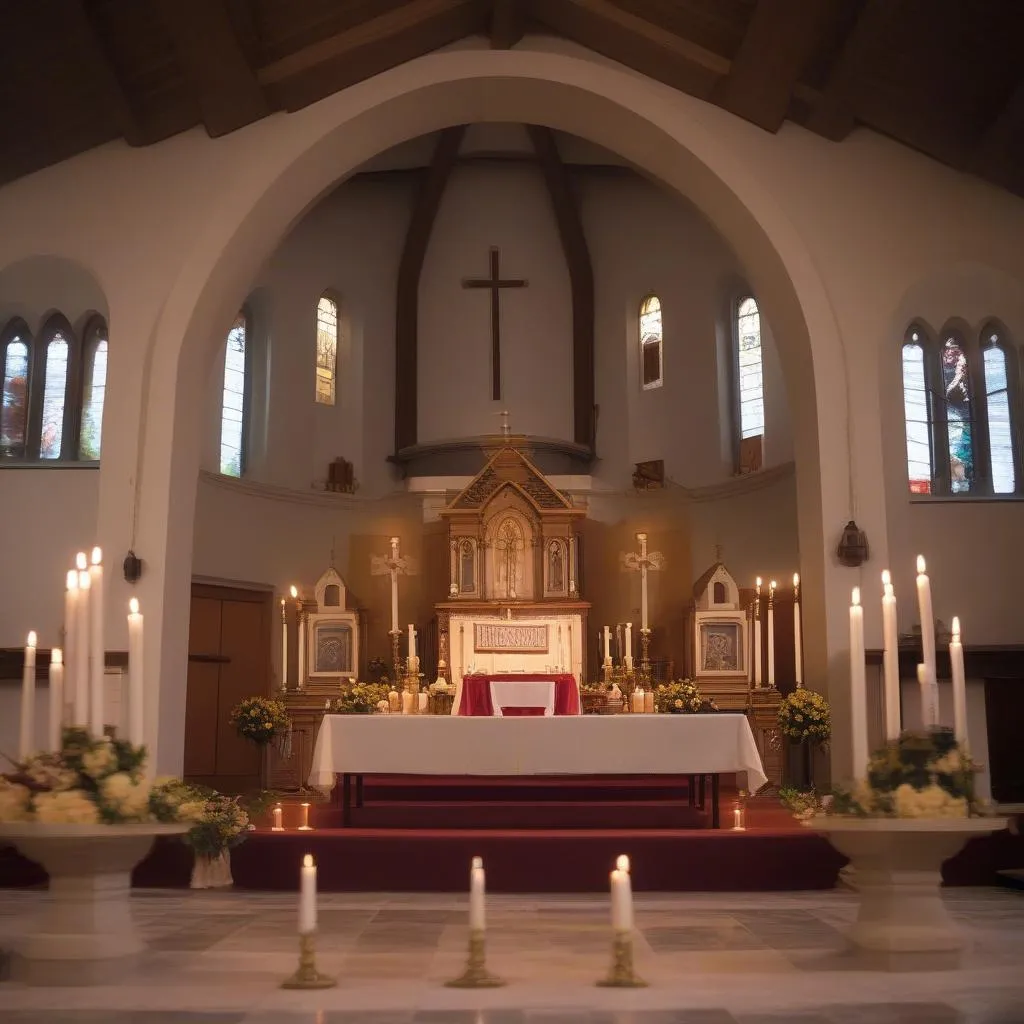 Autel d'une église catholique