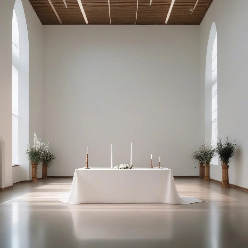 Modern church altar