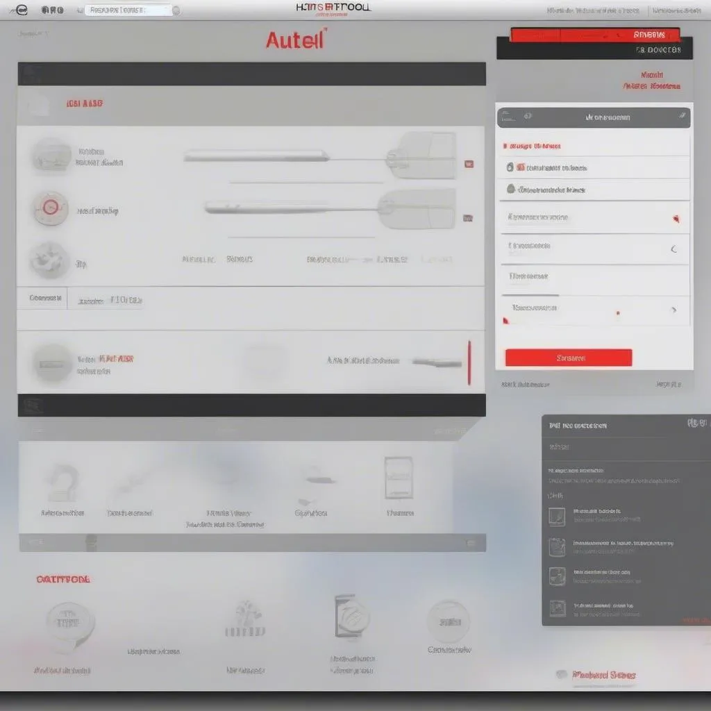 Interface de l'outil de diagnostic