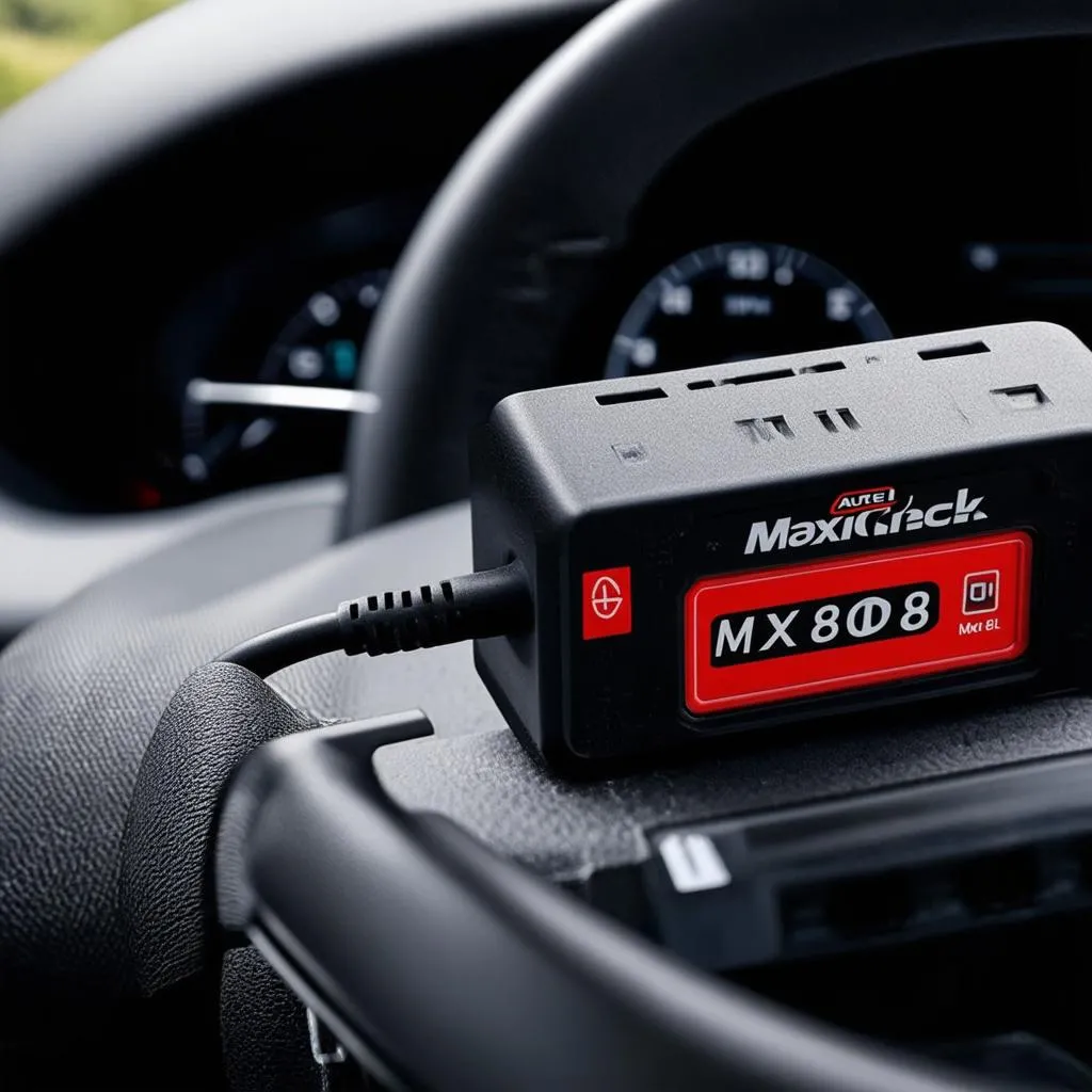 Autel MaxiCheck MX808 Connected to Car