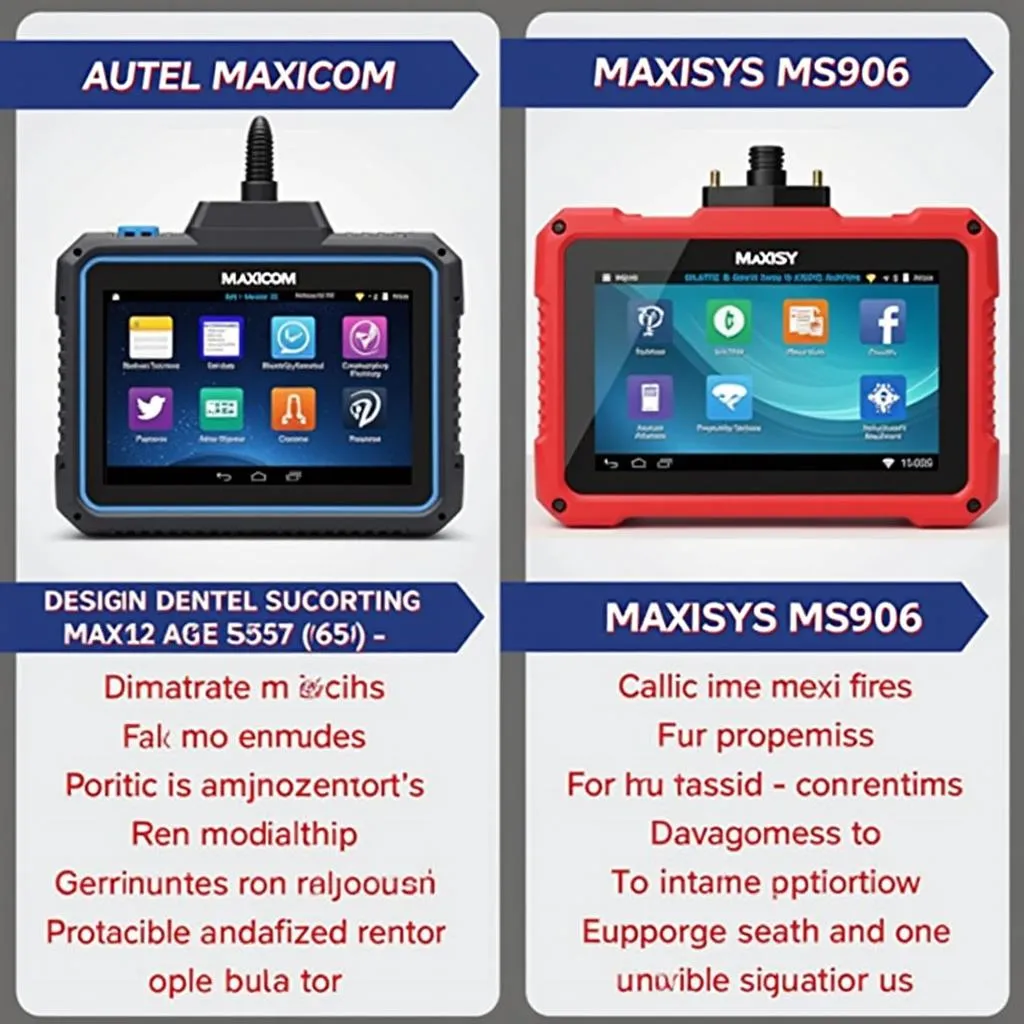 Comparaison Autel MaxiCOM MK808 et MaxiSYS MS906