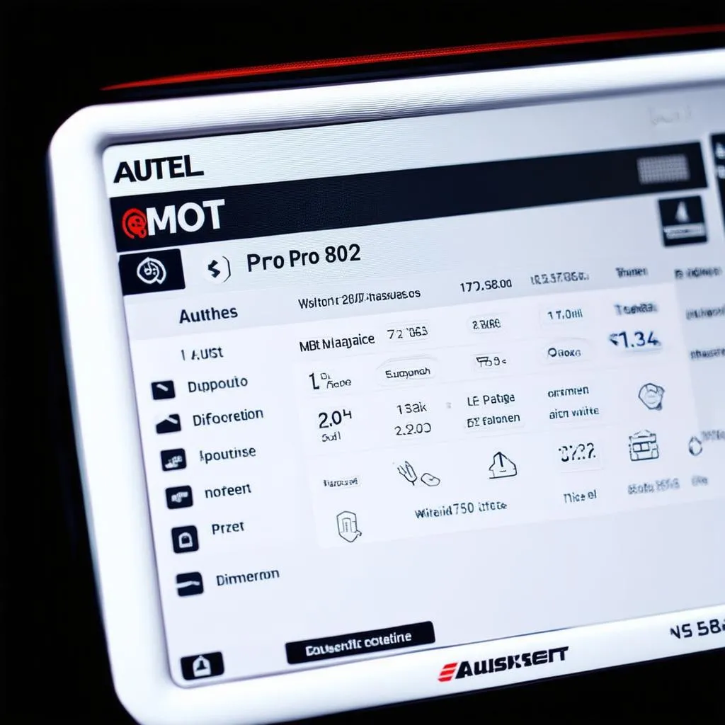 Interface Autel MOT Pro 802