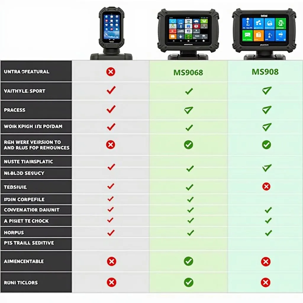 Comparaison des fonctionnalités Autel MS906TS et MS908