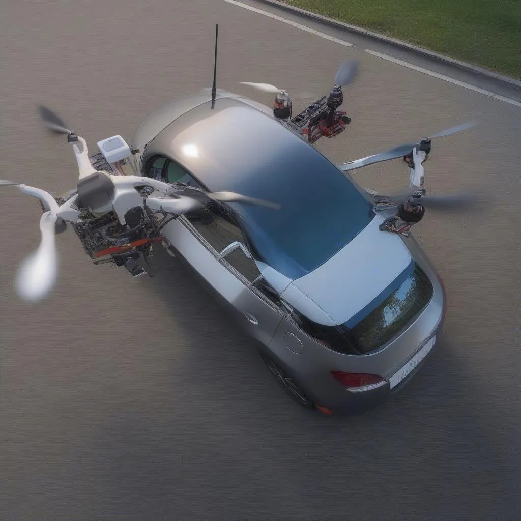 Inspection d'une voiture avec un drone Autel Robotics