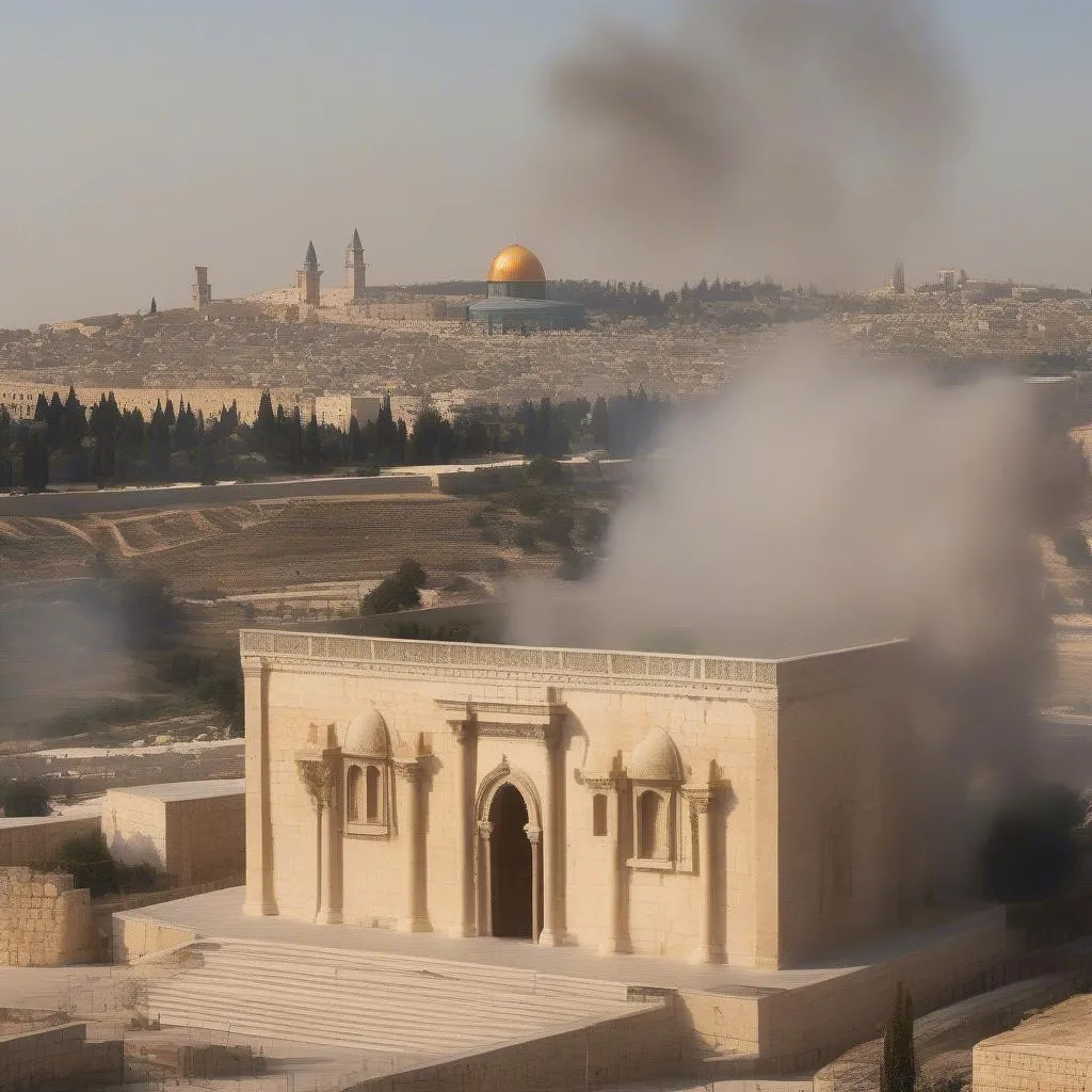 Ancient altar in Jerusalem