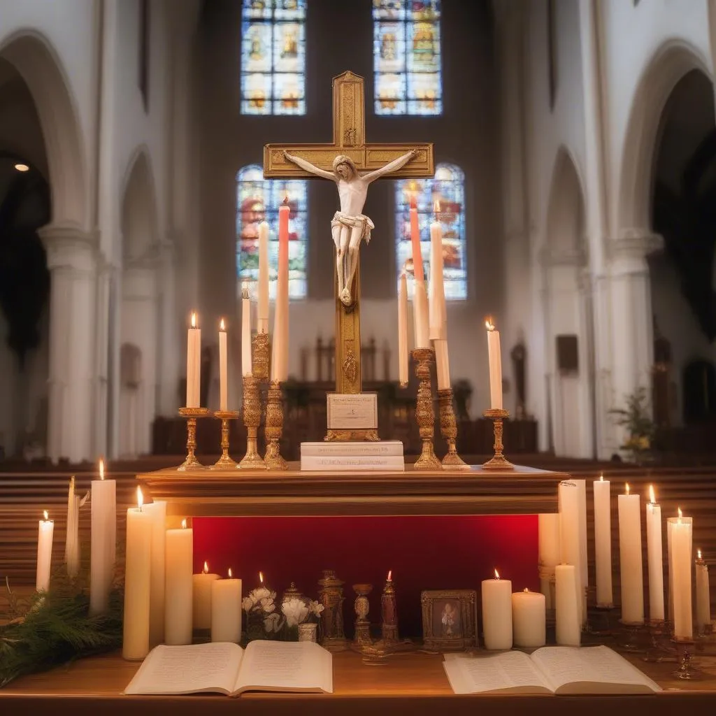 Autel traditionnel dans une église