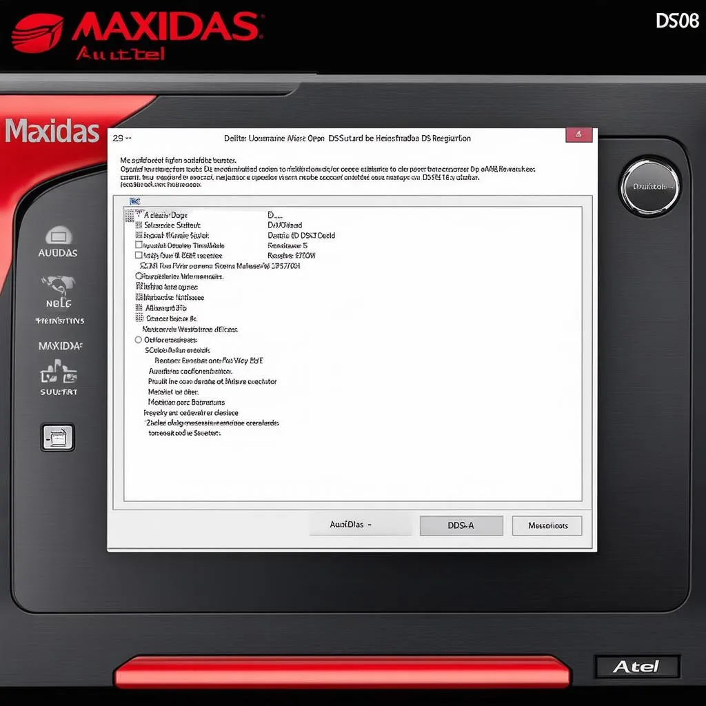 Autel Maxidas DS708 software running on a computer