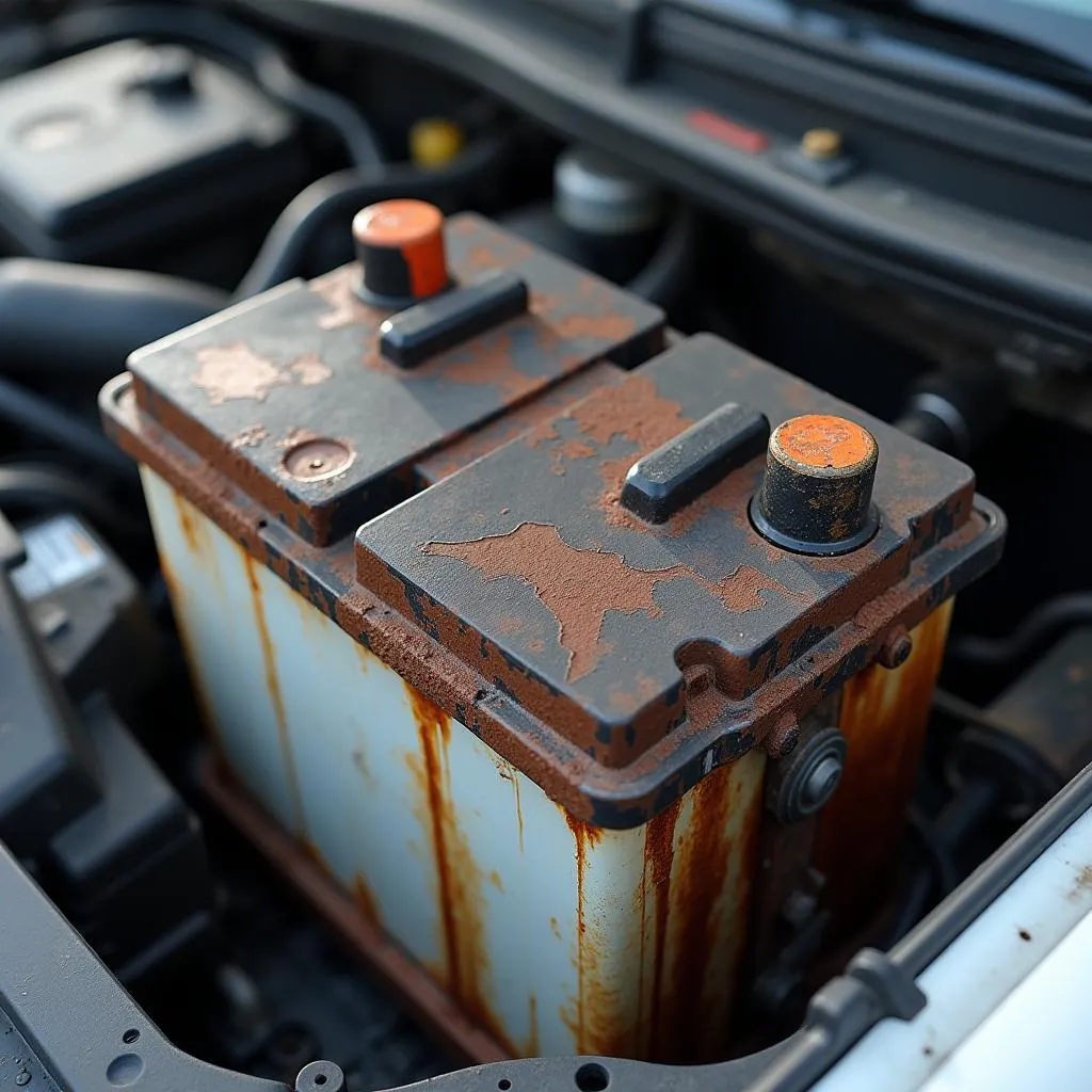 Batterie de voiture défectueuse