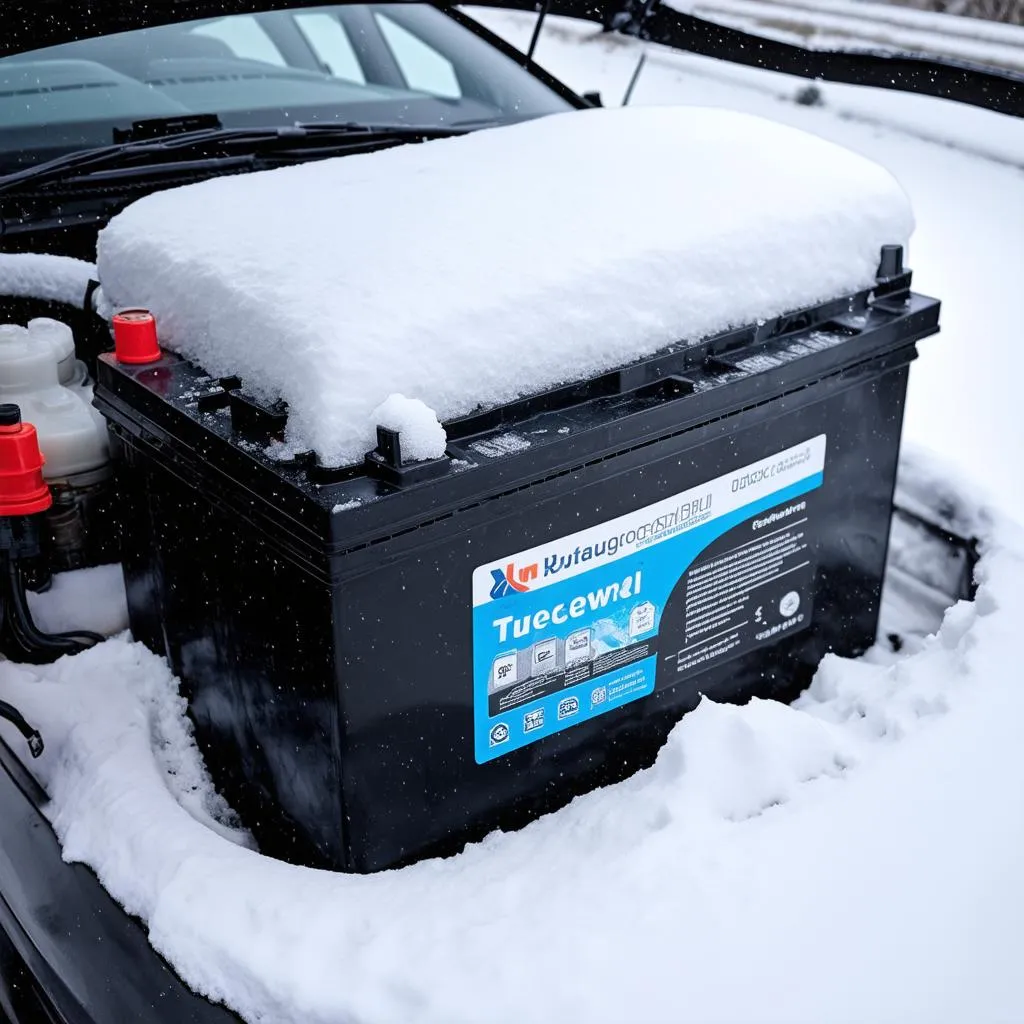 Batterie de voiture en hiver