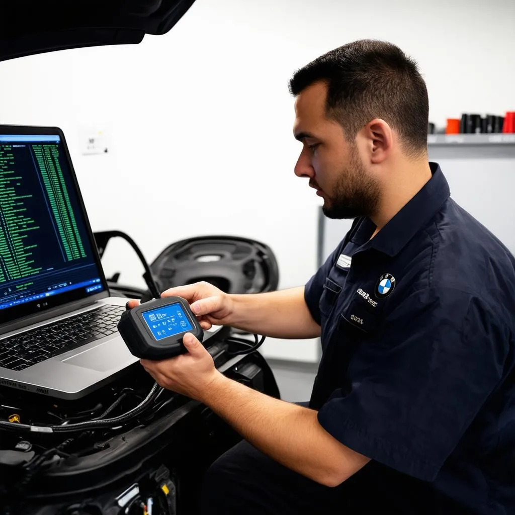 Vérification du diagnostic d'une voiture BMW