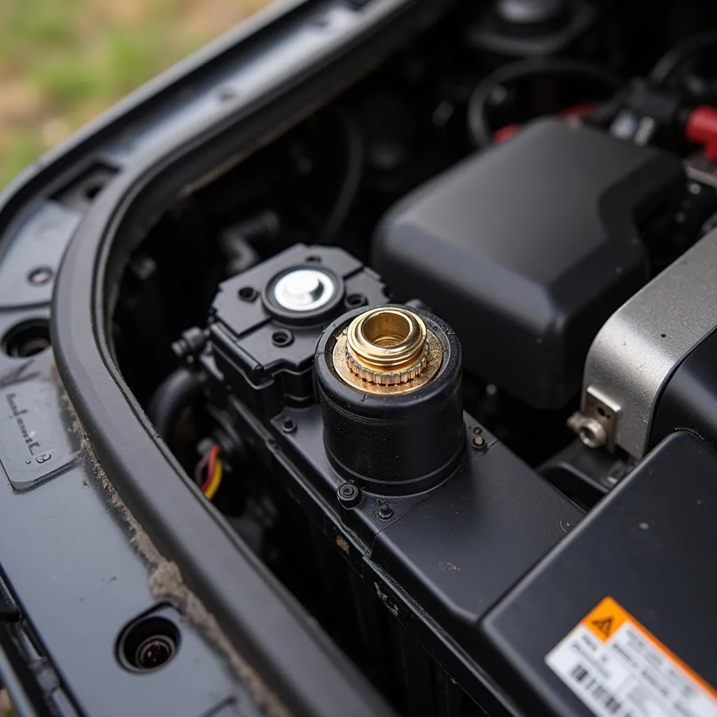 Borne de sécurité protégeant le système électrique d'une voiture