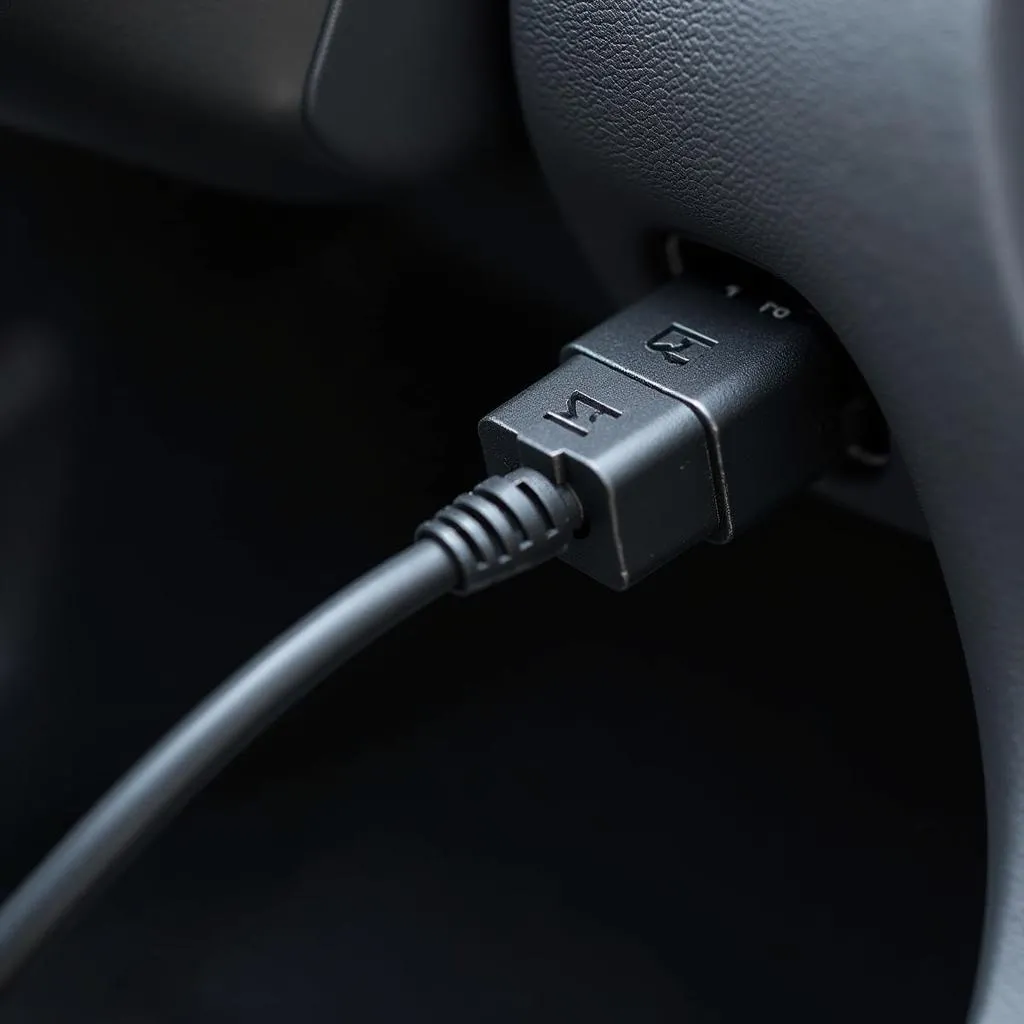 Connexion d'un câble OBD à une voiture