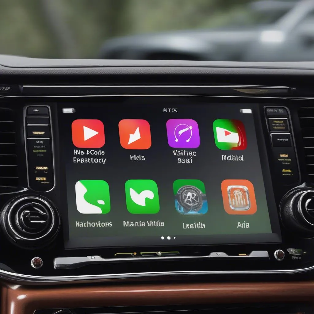 Apple CarPlay on car dashboard