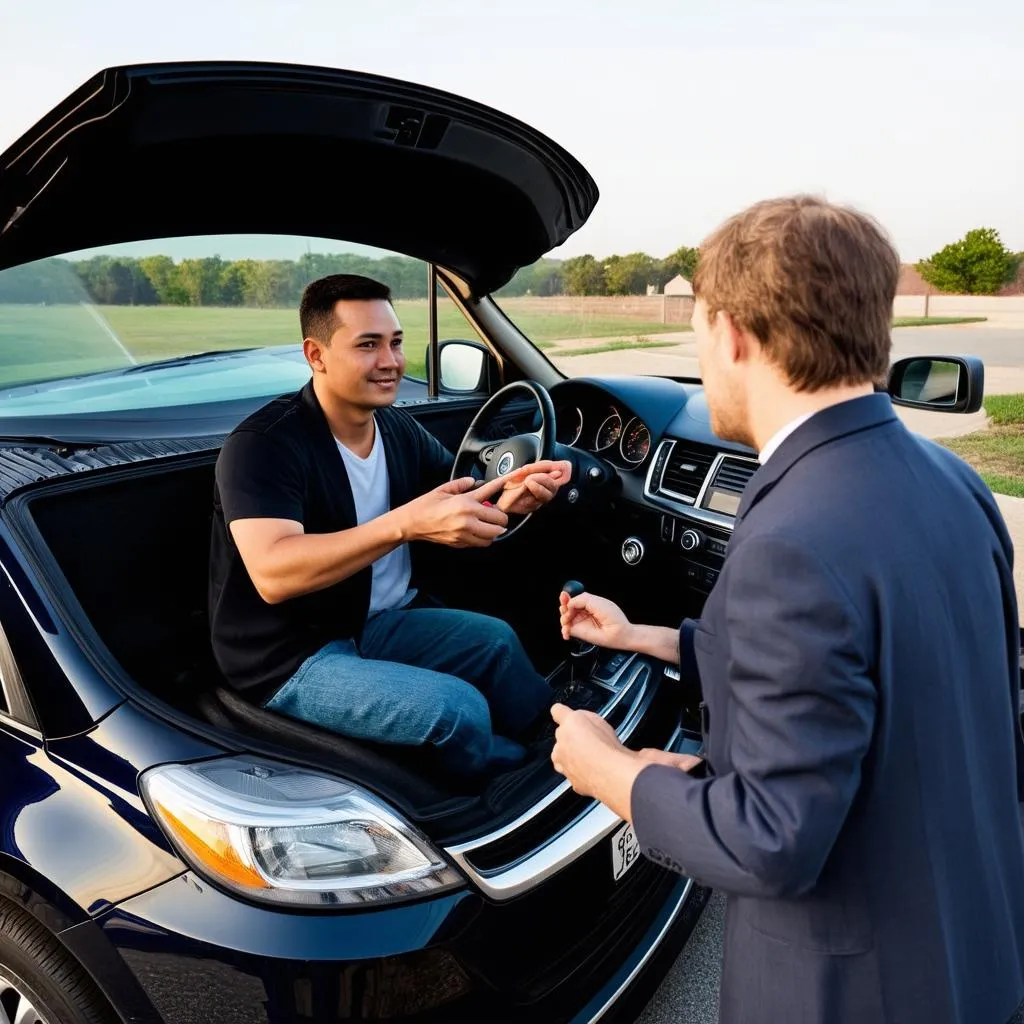 Négociation de vente de voiture