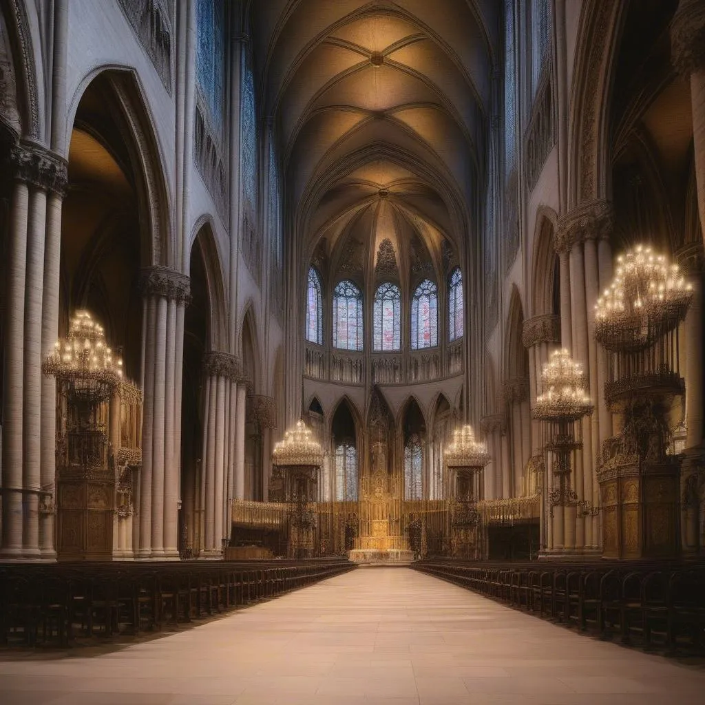 Intérieur de la cathédrale Notre Dame