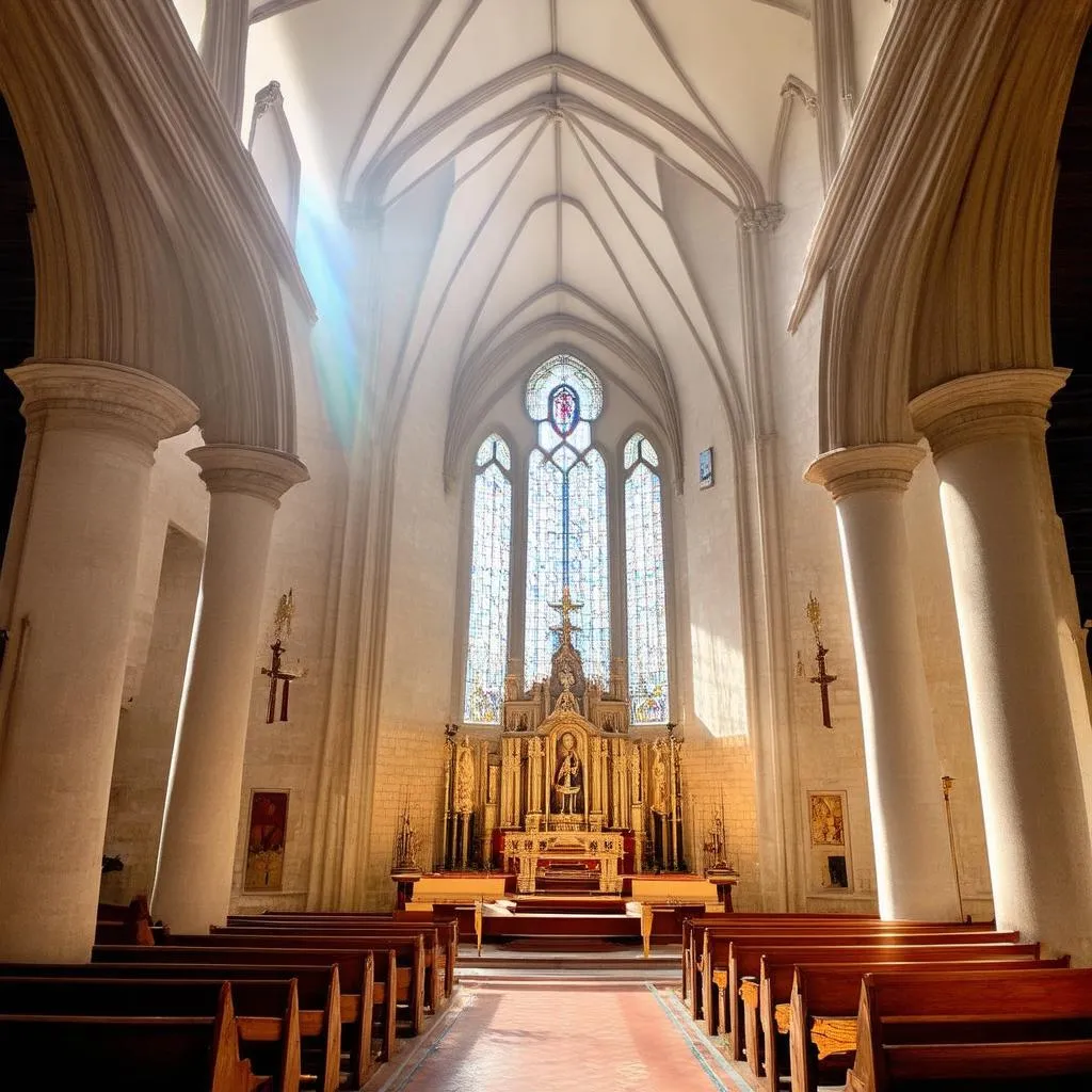 Intérieur d'une église maltaise