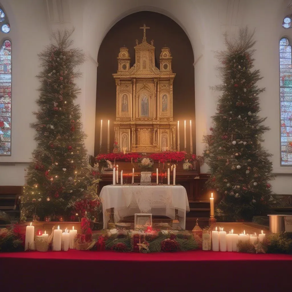 Décoration d'autel de Noël