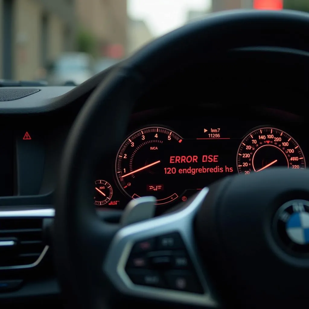 Code erreur affiché sur le tableau de bord d'une BMW