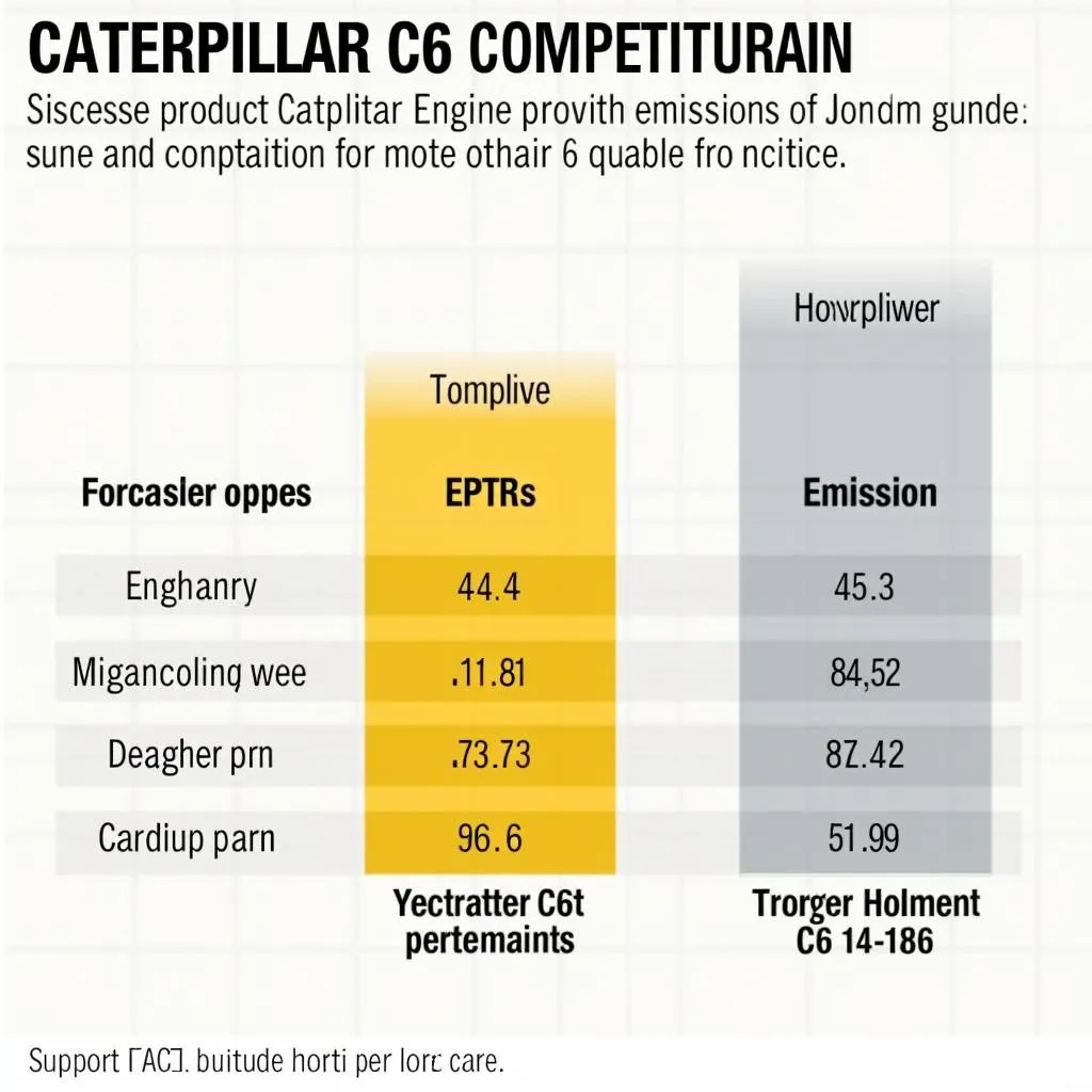 Comparaison des performances du moteur Caterpillar C6