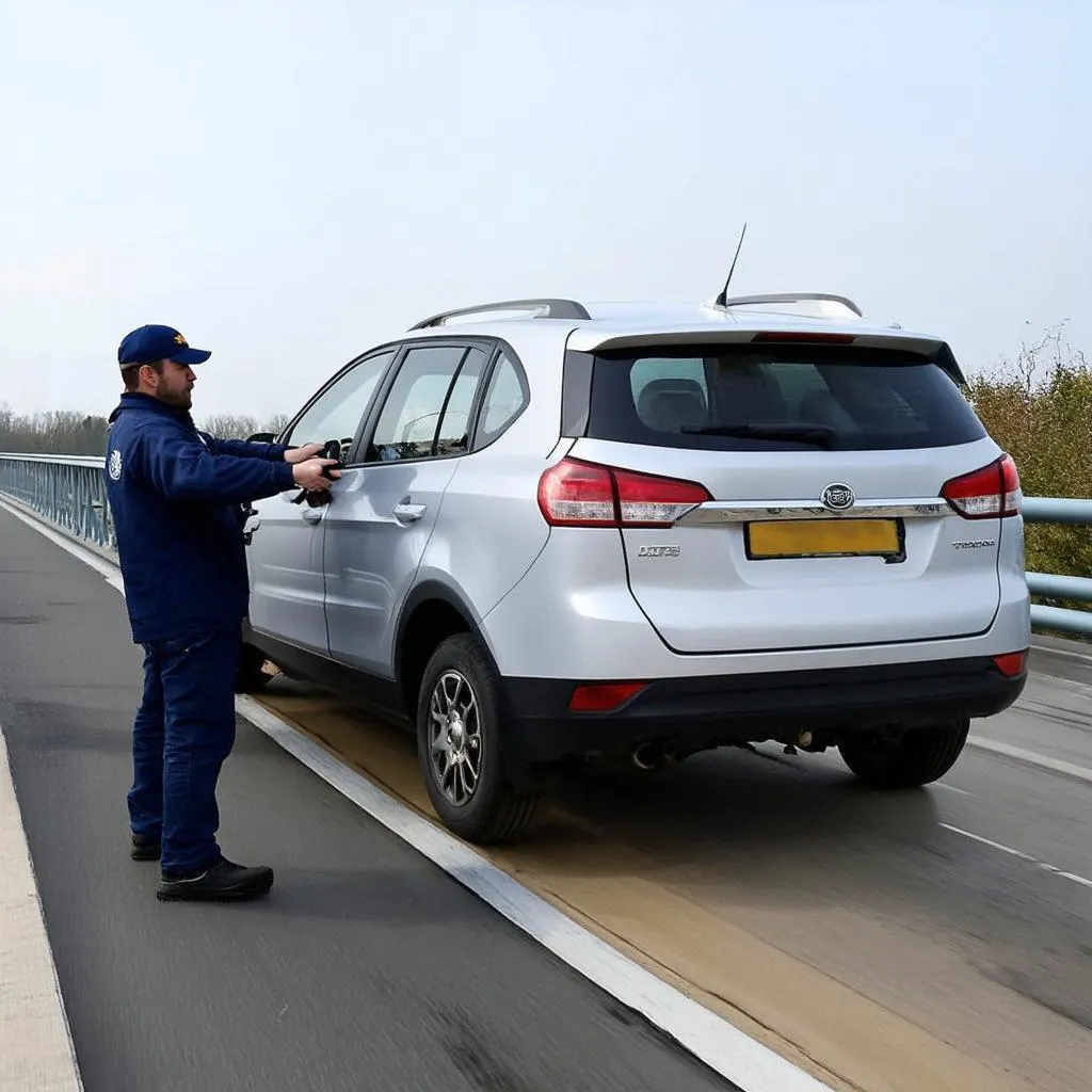 Contrôle de sécurité d'une voiture