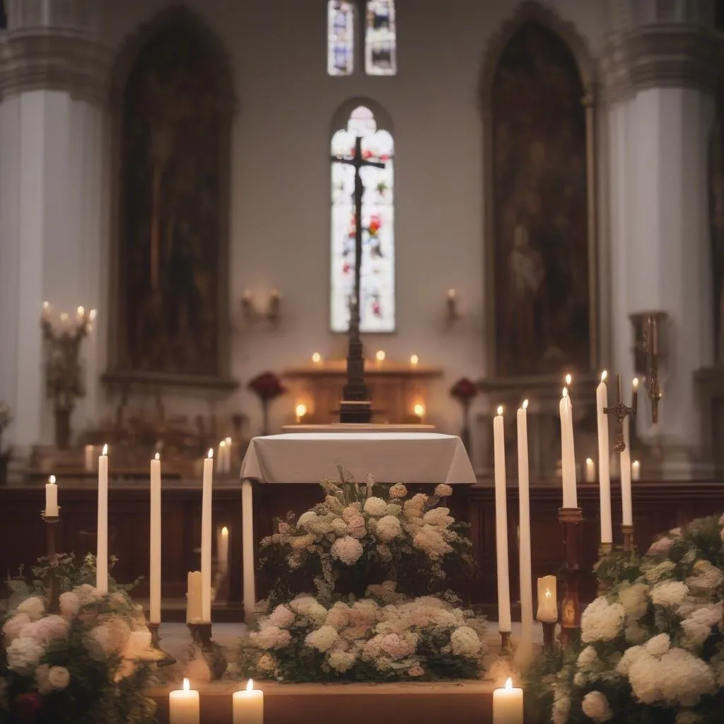 La croix du Christ sur l'autel