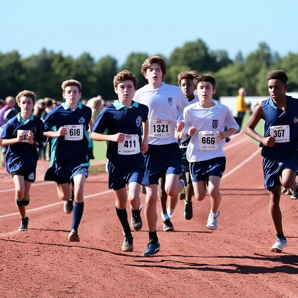 Photos du cross du collège Guillaume des Autels 2018