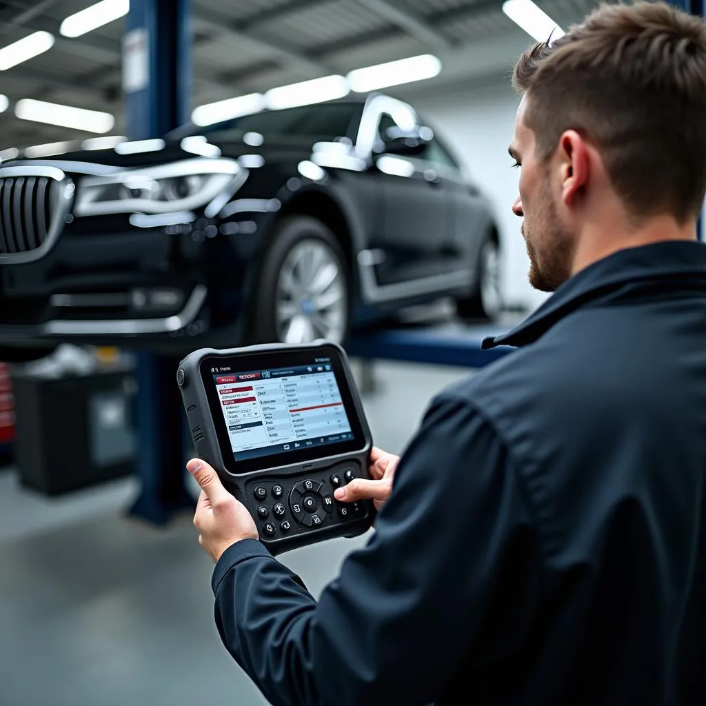 Diagnostic automobile d'une BMW Série 7