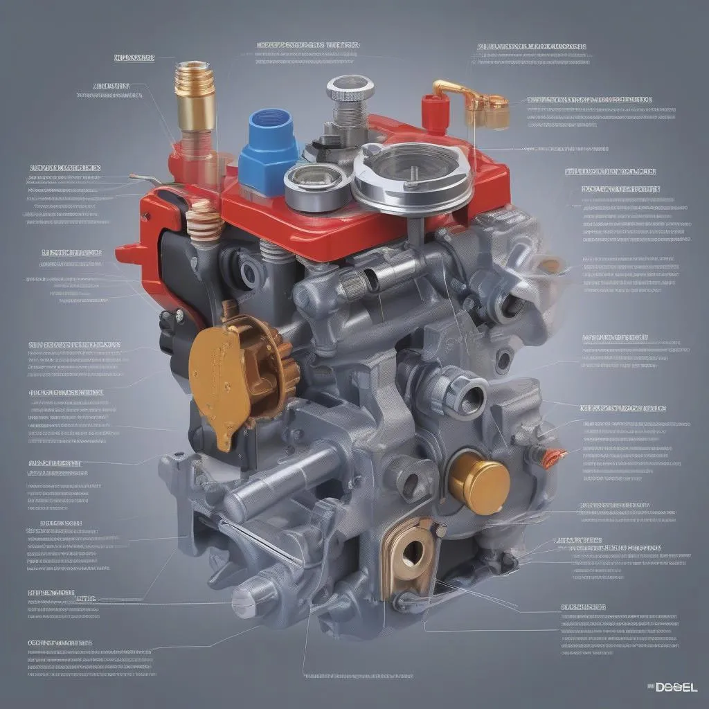 Illustration de la pompe à injection diesel