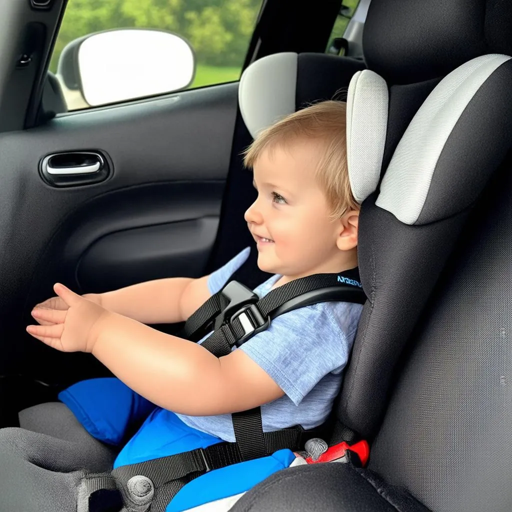 Enfant dans un siège auto