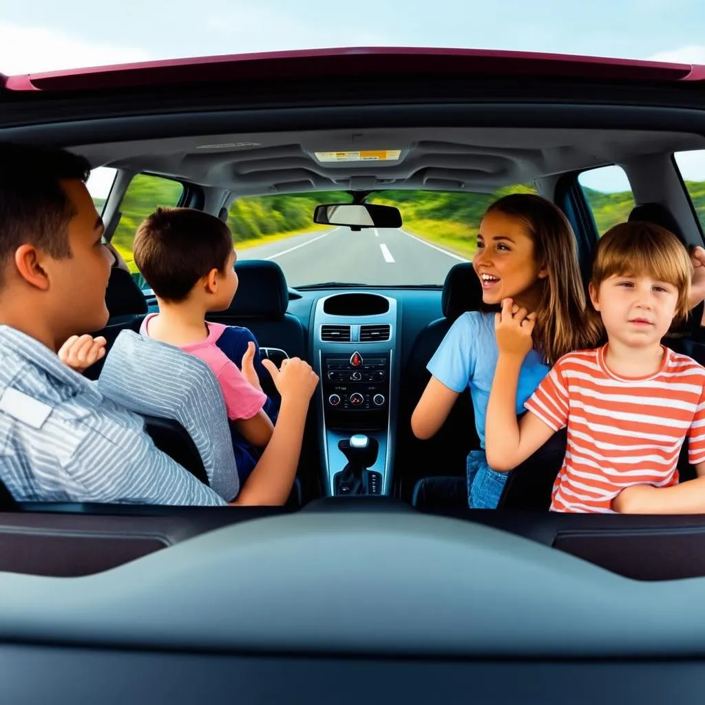 Family Arguing in Car