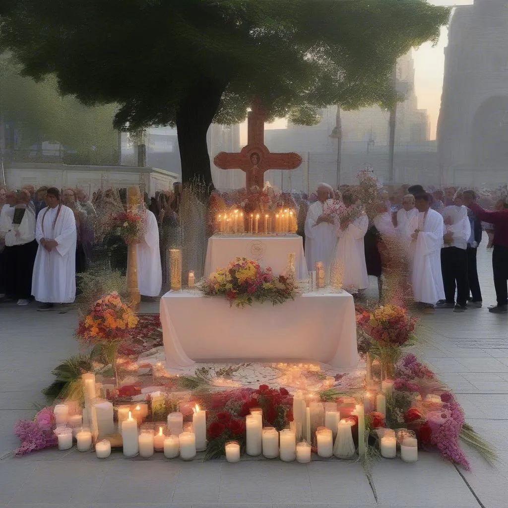 Autel de la Fête Dieu à Geispolsheim