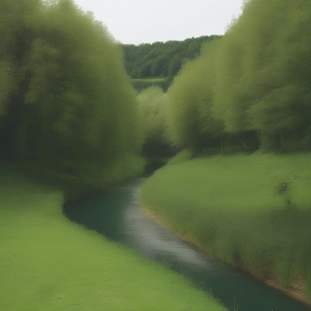 La nature verdoyante autour de Saint-Laurent des Autels