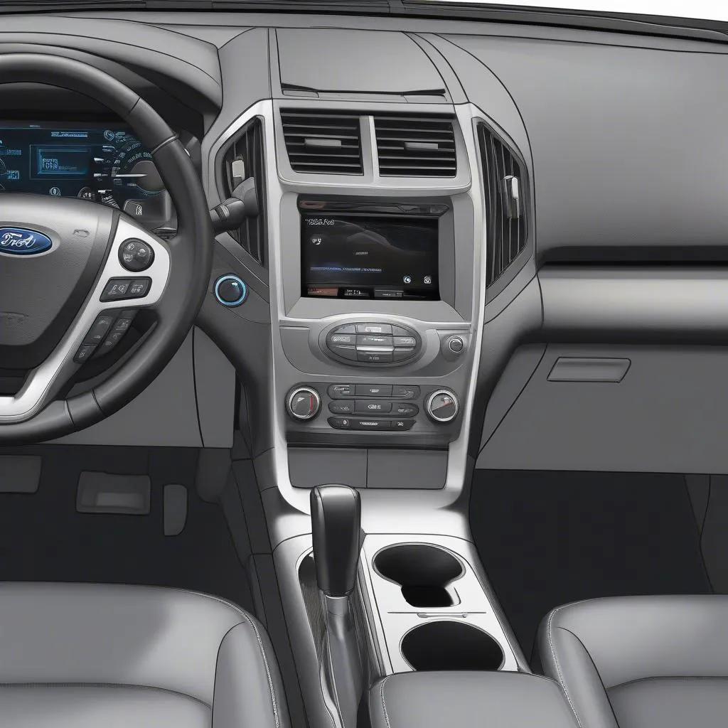 Diagramme de l'emplacement du port OBD sur une Ford Explorer 2016