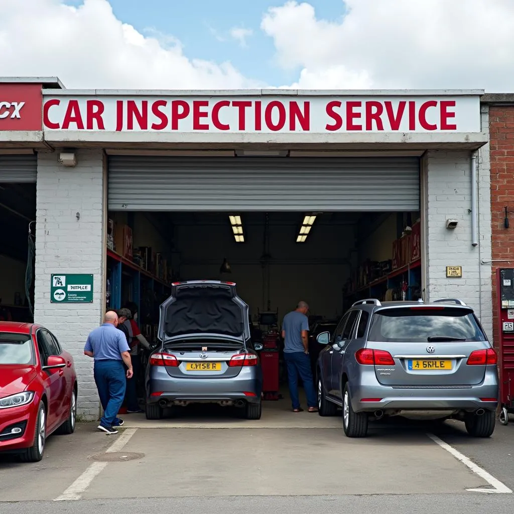 Garage automobile avec service d'inspection de voiture