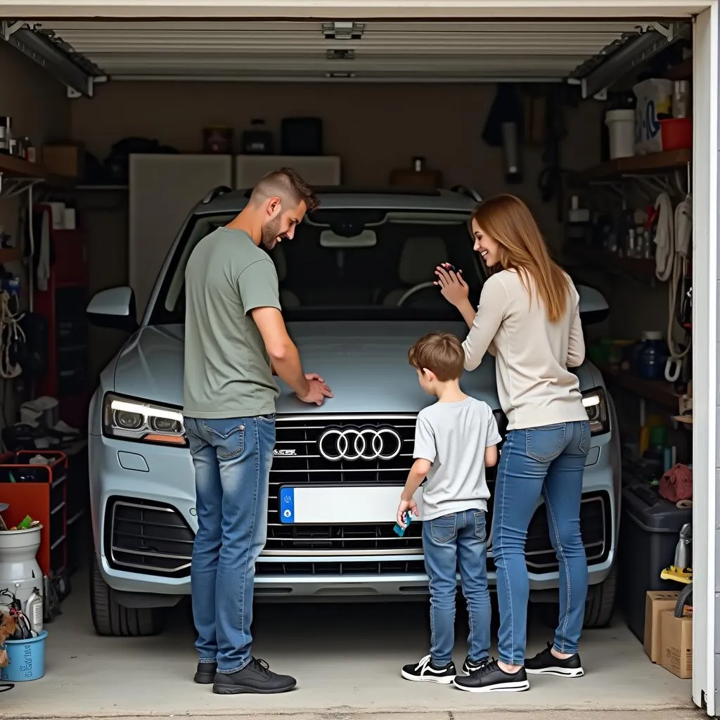 Garage Familial avec Voiture Autel et Outils