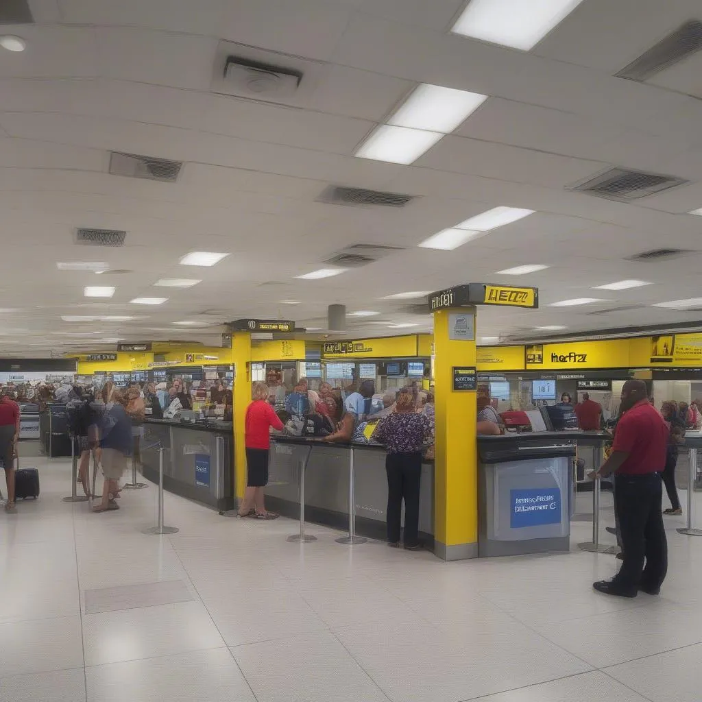 Hertz Rental Car Counter