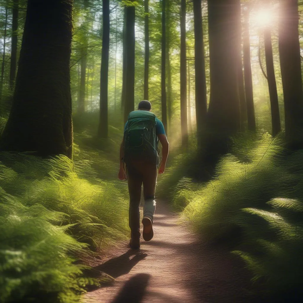 Hiking on the Saint-Laurent-des-Autels trail