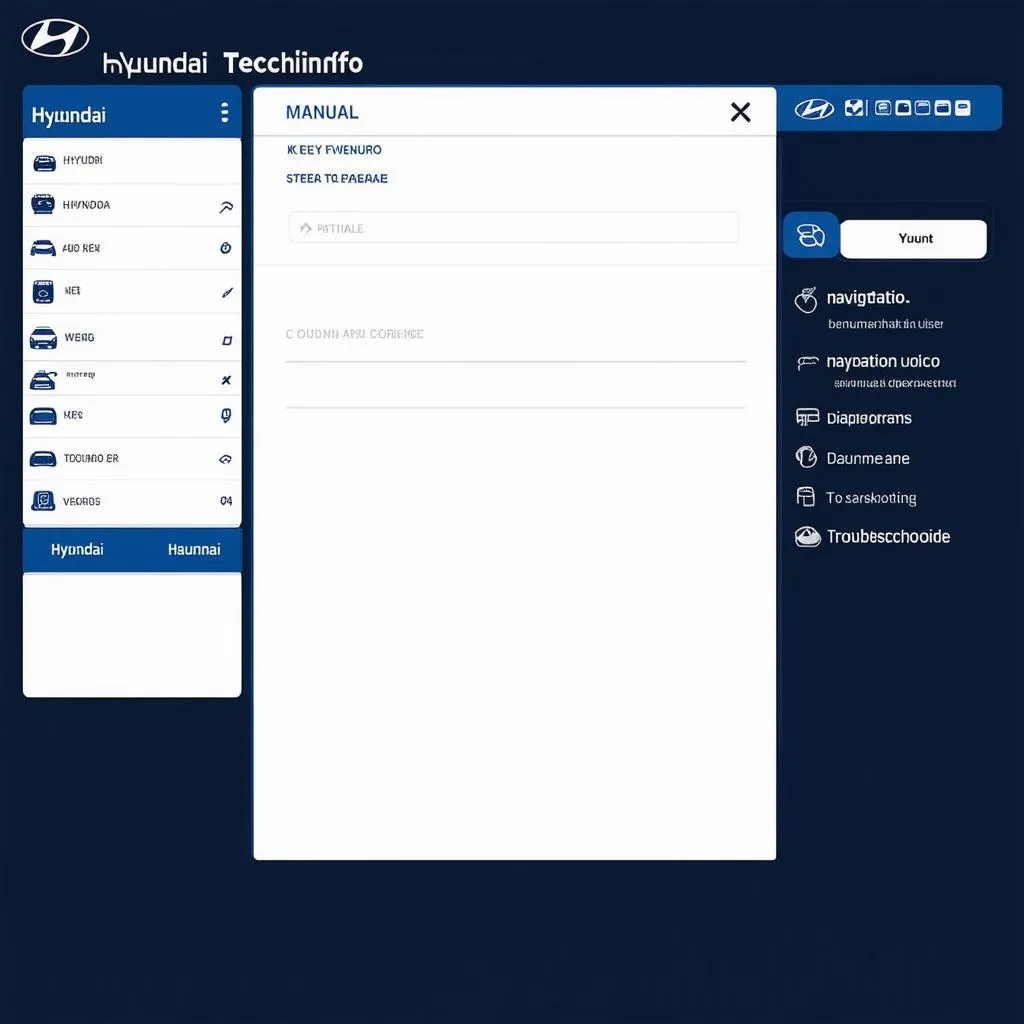 Giao diện Hyundai Techinfo